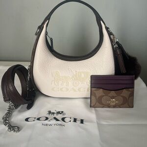 COACH CARMEN MINI CROSSBODY IN SIGNATURE COLORBLOCK AND CARD HOLDER